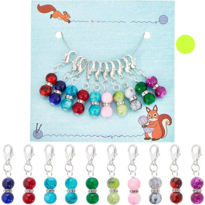 Acrylic Beads Crochet Stitch Marker Charms