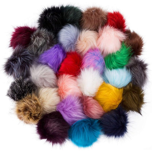 Fur Pom Poms For Hats