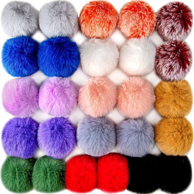 Fur Pom Pom Keychain Fluffy Balls