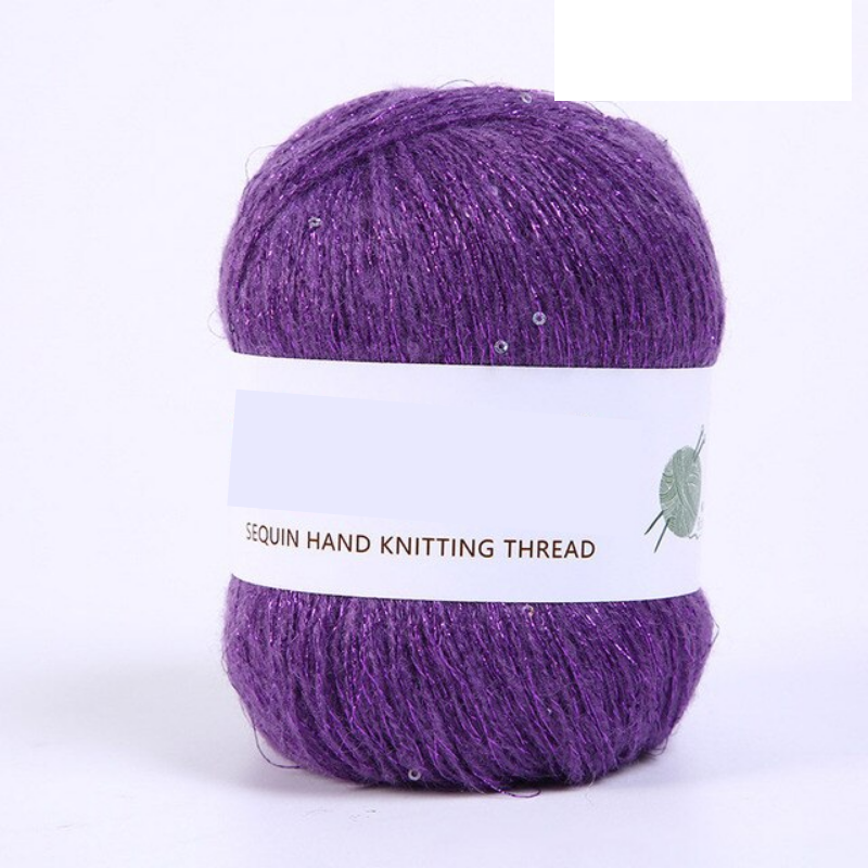 Sequined Yarn Thread DIY Crocheting Knitting Kit