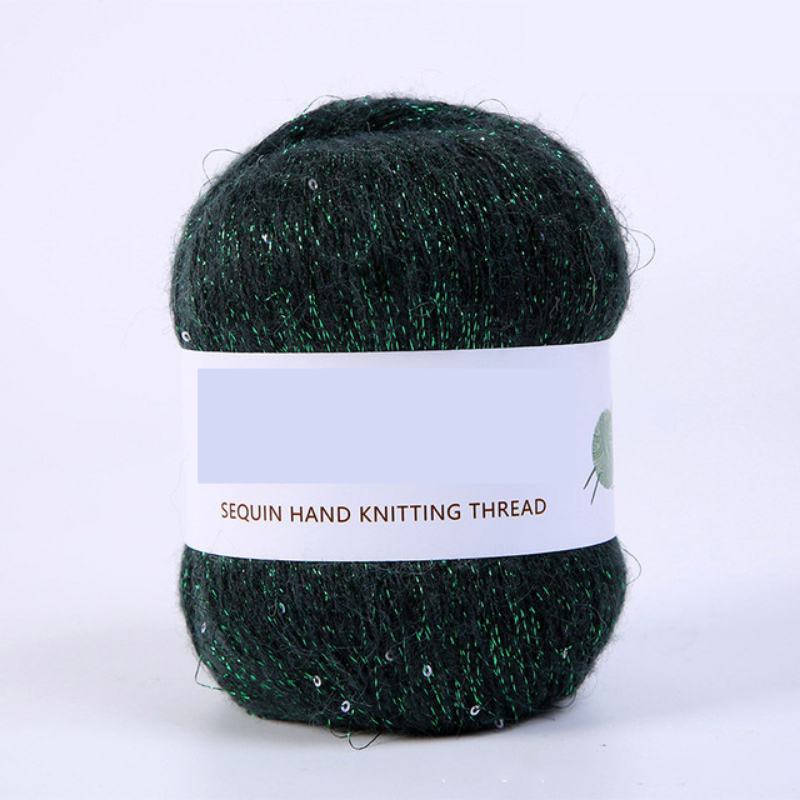 Shiny Sequined Yarn Thread DIY Crocheting Knitting Kit