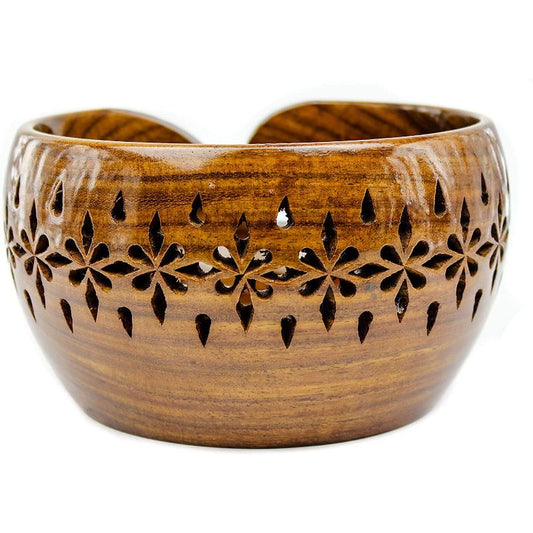 Rosewood Crafted Wooden Yarn Storage Bowl