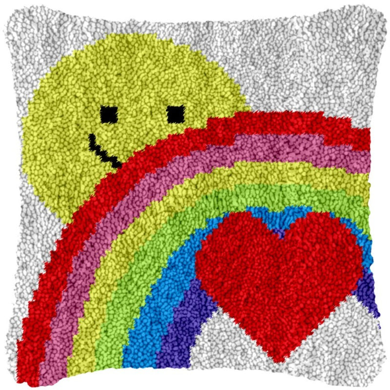 Smiley Rainbow Cushion Cover