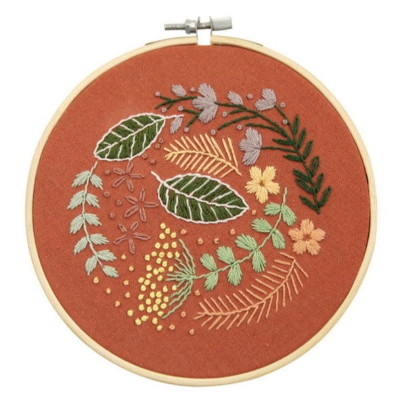 Leaf Collection Embroidery DIY Knitting Kit
