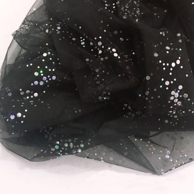 Sequins Tulle Mesh Fabric For DIY Sewing