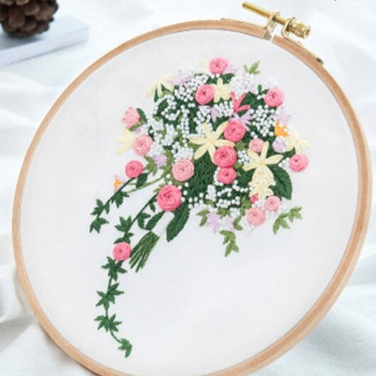 Flower Chain Plant Embroidery DIY Crocheting Knitting Kit