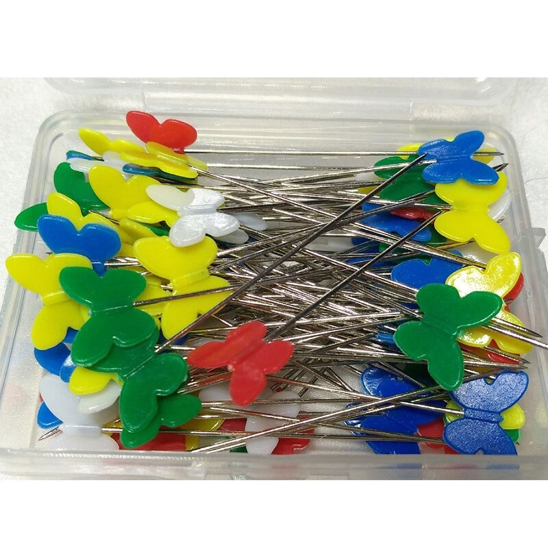 Butterfly & Flowers Head Pin Needles