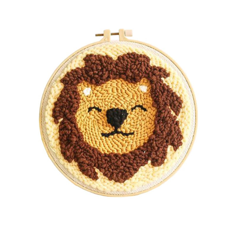 Cute Lion Punch Needle Kit