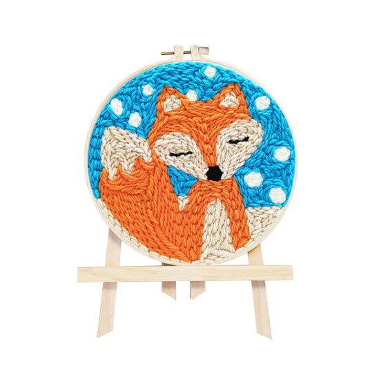 Cute Baby Fox Punch Needle Kit