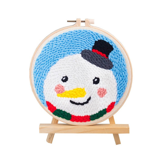 Cute Snowman Punch Needle Kit