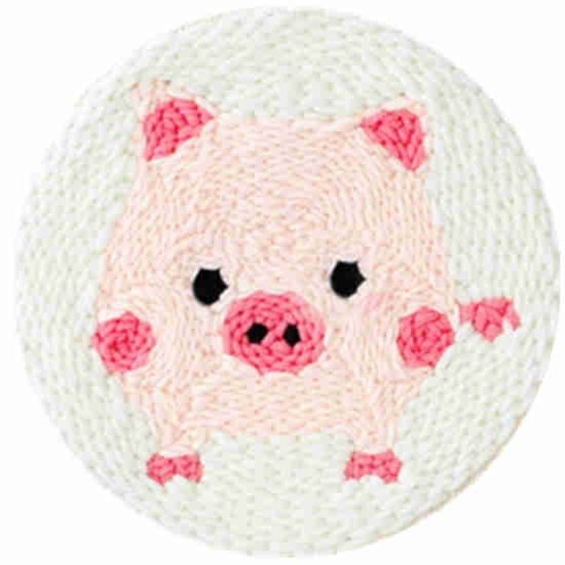 Baby Pig Printed Punch Needle Kit