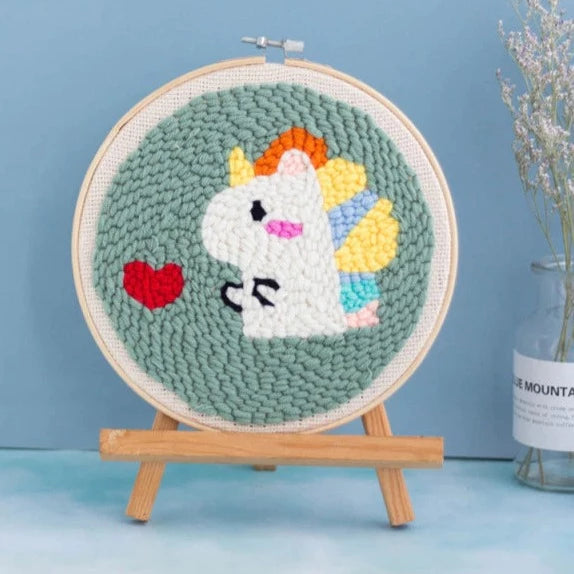 Heart Unicorn Embroidery DIY Crocheting Knitting Kit