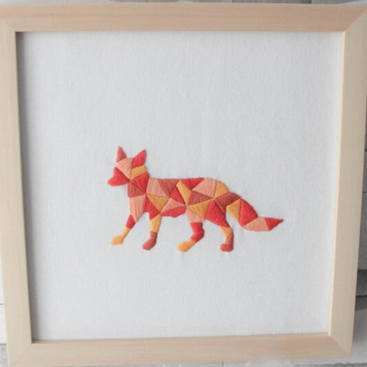 Fox Embroidery DIY Crocheting Knitting Kit