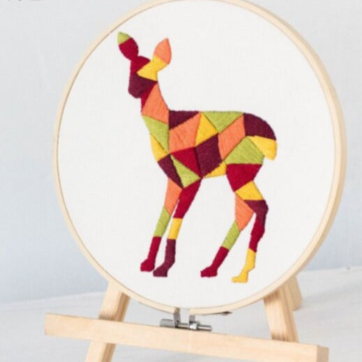 Deer Embroidery DIY Crocheting Knitting Kit