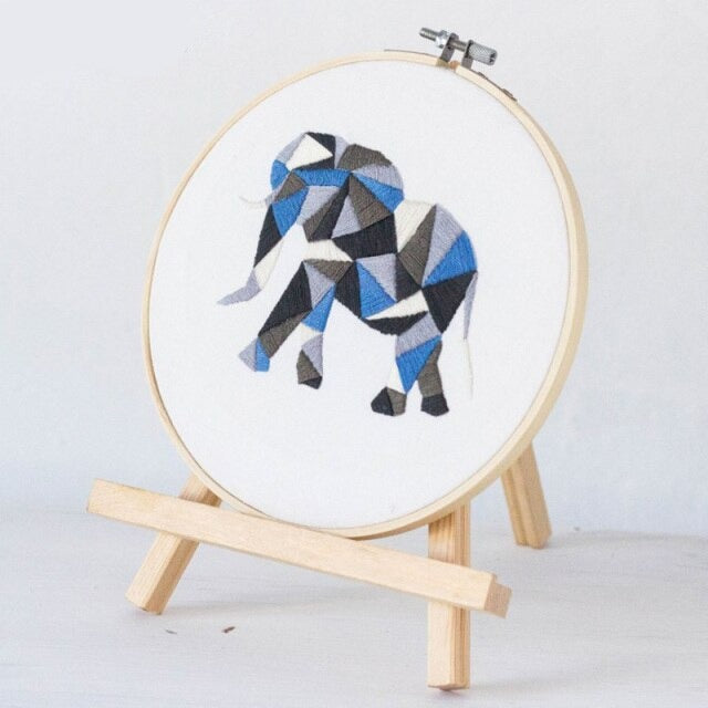Elephant Embroidery DIY Crocheting Knitting Kit