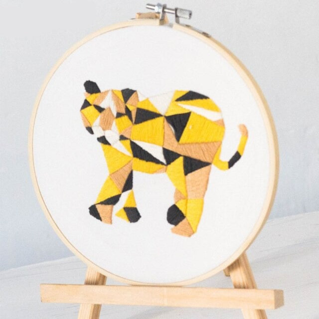 Tiger Embroidery DIY Crocheting Knitting Kit