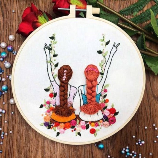 Sisters Goal Embroidery DIY Knitting Kit
