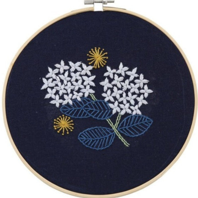 Little White Flowers Embroidery DIY Knitting Kit