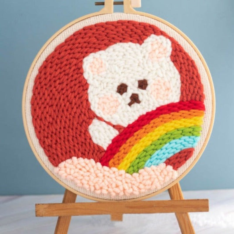 Rain Bear Embroidery DIY Knitting Kit