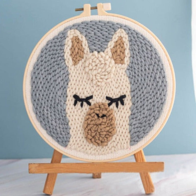 Alpaca Embroidery DIY Knitting Kit