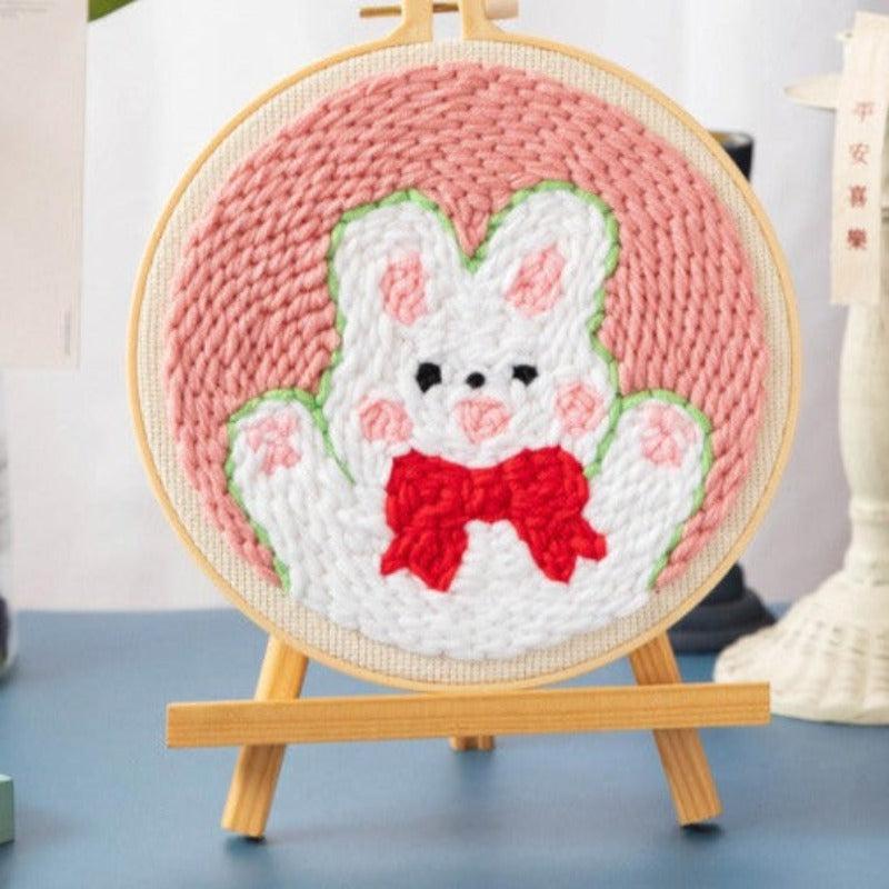 Rabbit Embroidery DIY Knitting Kit
