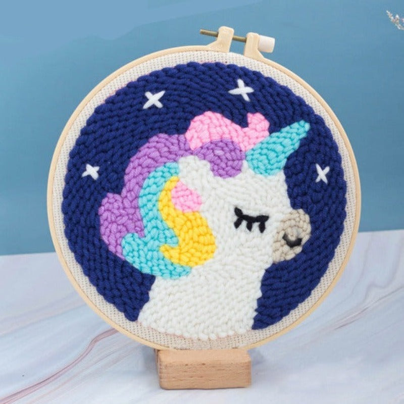 Sky Unicorn Embroidery DIY Knitting Kit