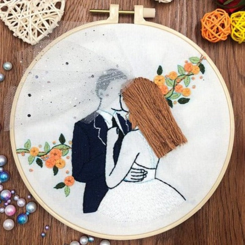 Princess Wedding Pose Embroidery DIY Knitting Kit