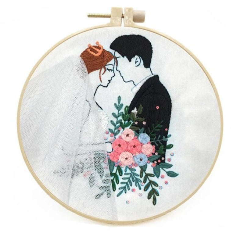 Wedding Pose Embroidery DIY Knitting Kit