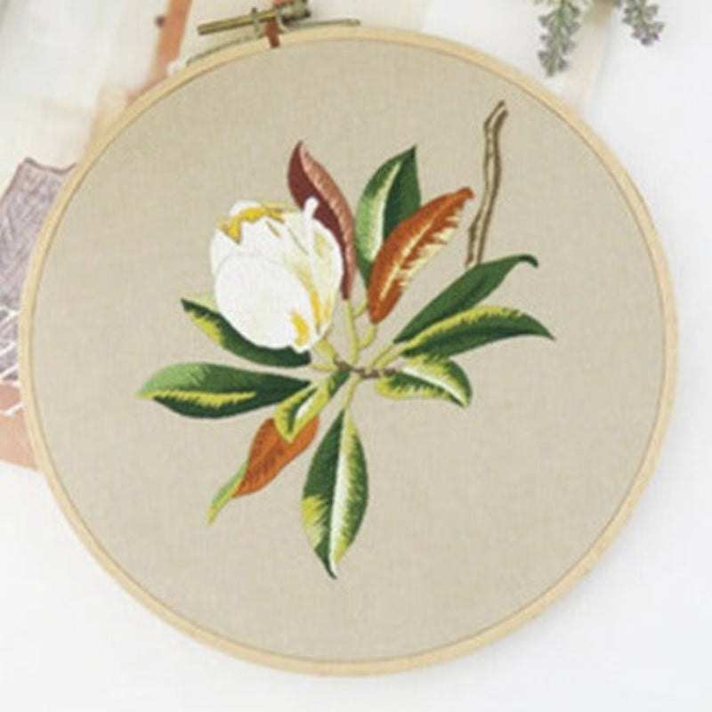 Yellow Blossom Embroidery DIY Knitting Kit