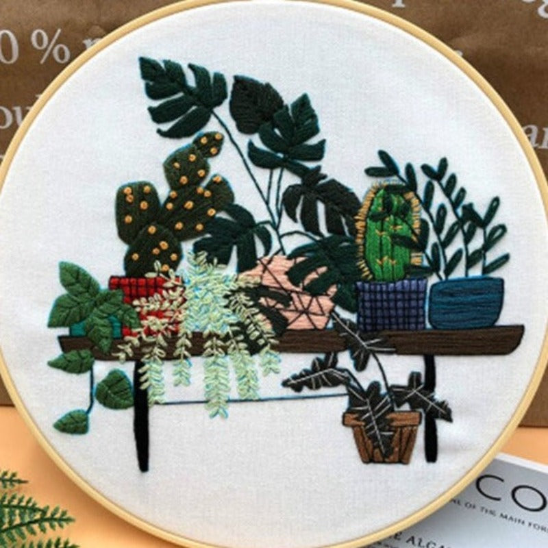 Young Plants Embroidery DIY Knitting Kit