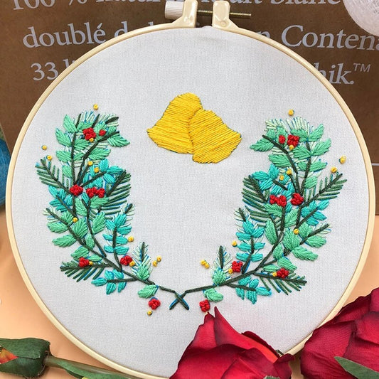 Christmas Bell Embroidery DIY Knitting Kit