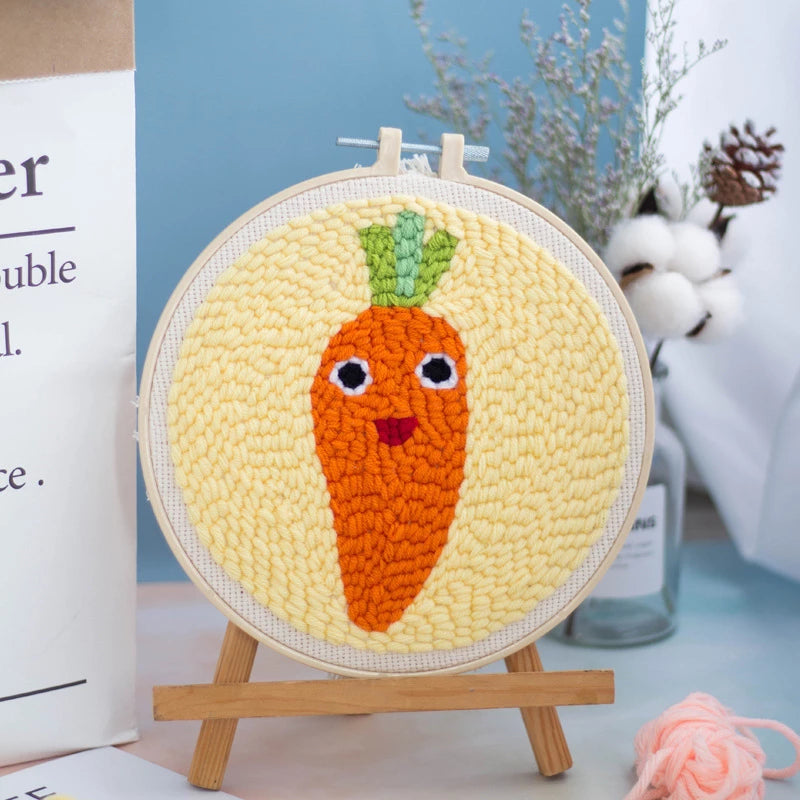 Carrot Embroidery DIY Knitting Kit