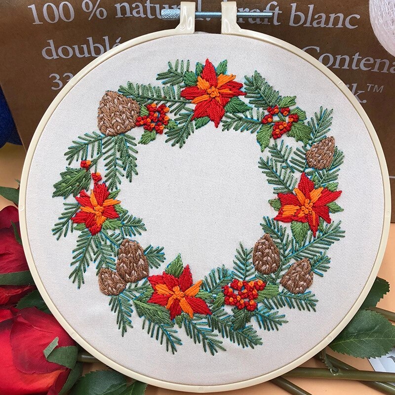 Star Flowers Embroidery DIY Knitting Kit