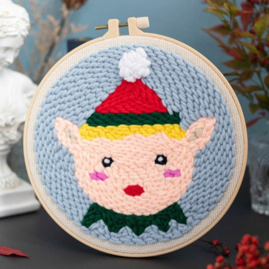 Christmas Elf Embroidery DIY Knitting Kit