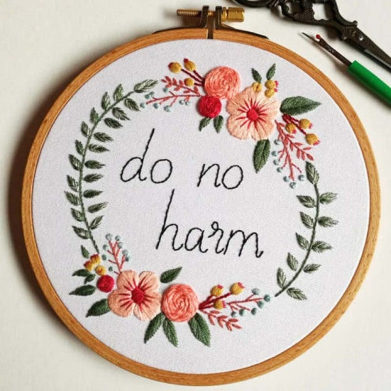 Do No Harm Embroidery DIY Knitting Kit