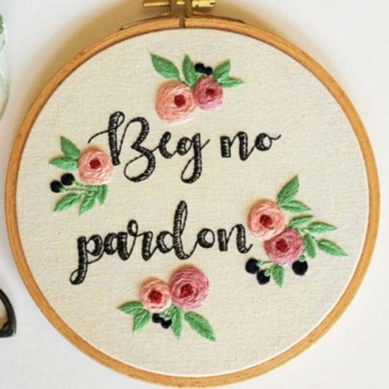 Big No Pardon Embroidery DIY Knitting Kit