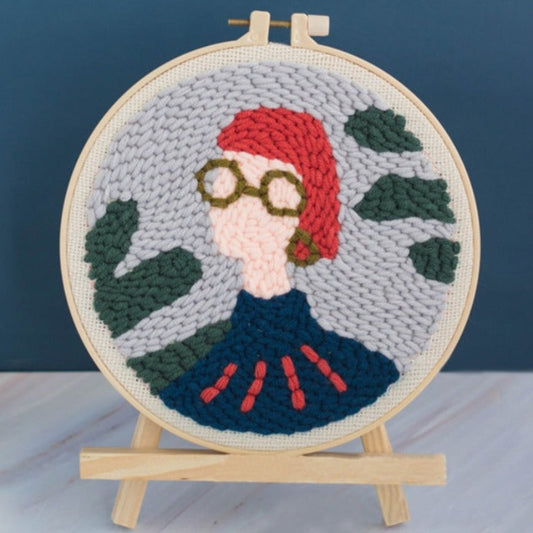 Women With Specs Embroidery DIY Knitting Kit