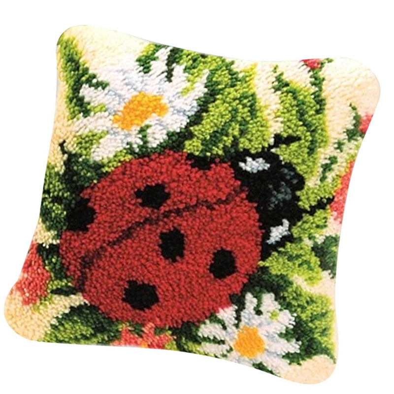 Ladybugs Latch Hook Pillow Crocheting Knitting Kit