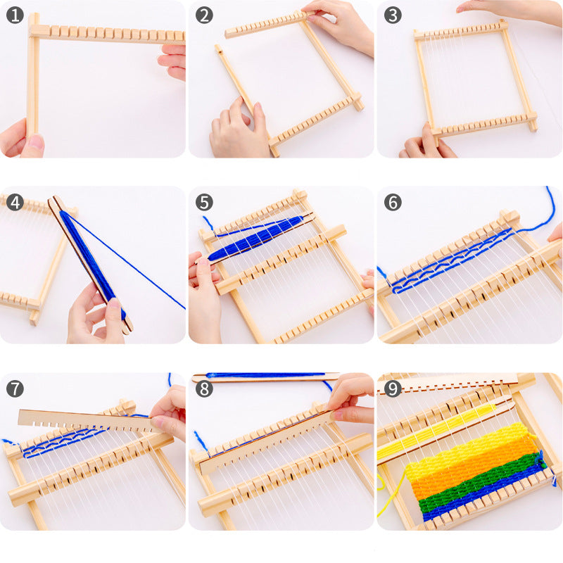 DIY Traditional Wooden Weaving Loom Kit For Kids
