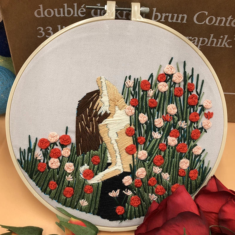 Plant & Flowers Embroidery DIY Crocheting Knitting Kit