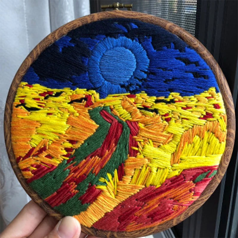 Fantasy Flowers Embroidery DIY Knitting Kit