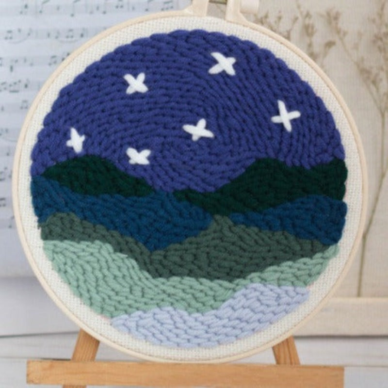 Country Night Embroidery DIY Knitting Kit