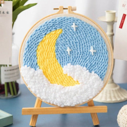 Yellow Moon Embroidery Knitting Kit