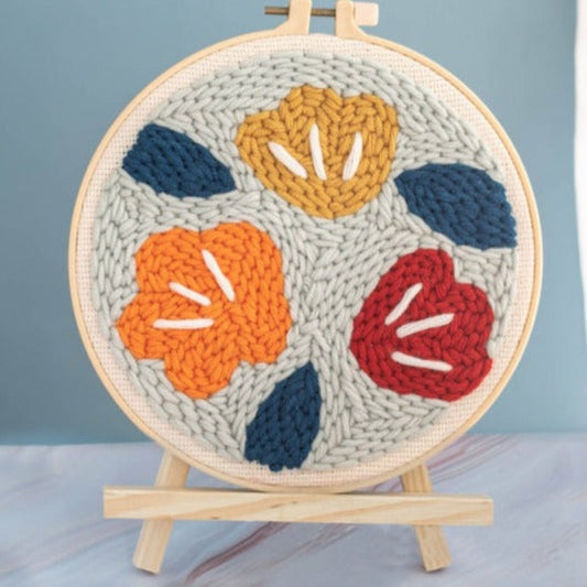 Winter Flowers Embroidery DIY Knitting Kit