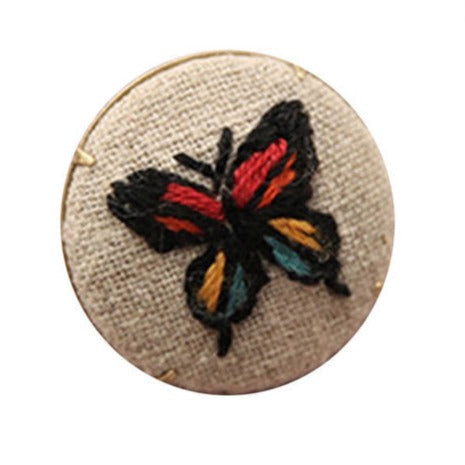 Butterfly Embroidery Collar Badge DIY Knitting Kit