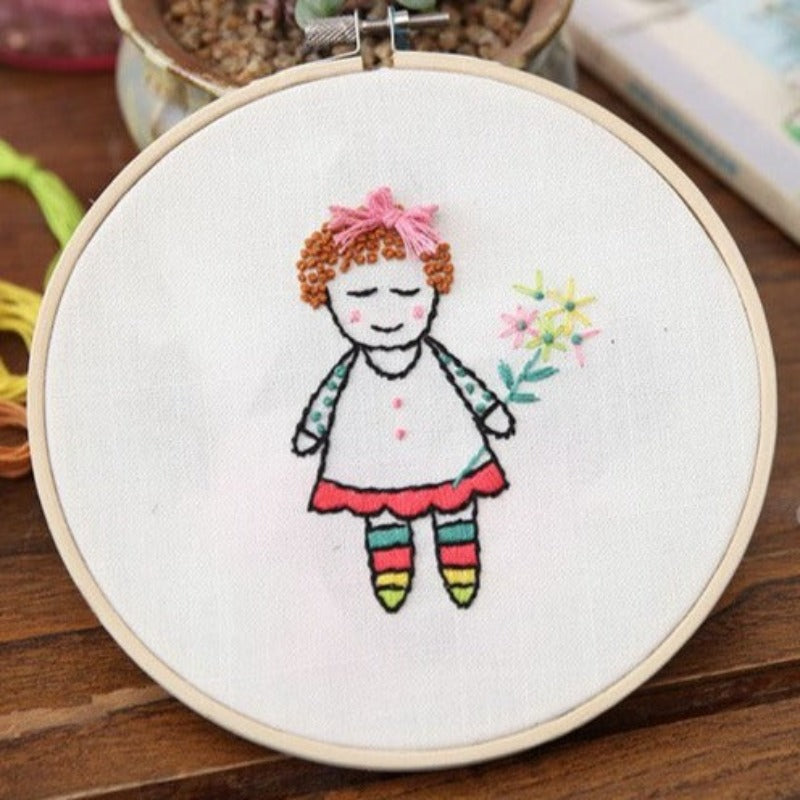 Girl Joker Doll Embroidery DIY Knitting Kit