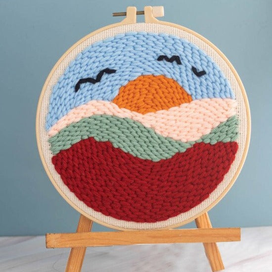 Sunset Birds Embroidery DIY Knitting Kit