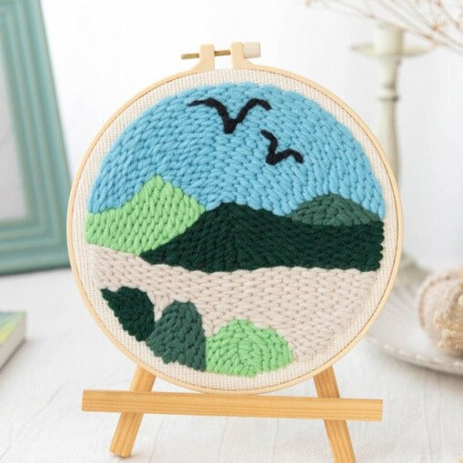 Sky Birds Embroidery DIY Knitting Kit