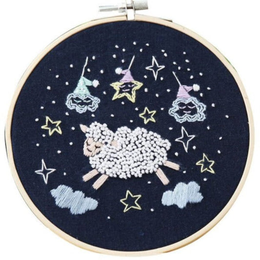 Sheep Embroidery DIY Knitting Kit