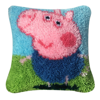 Peppa The Pig Latch Hook Pillow Crocheting Kit